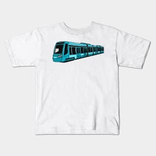 Electric locomotive cartoon illustration Kids T-Shirt